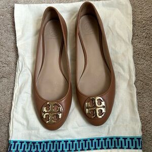 Tory Burch brown Reva flats